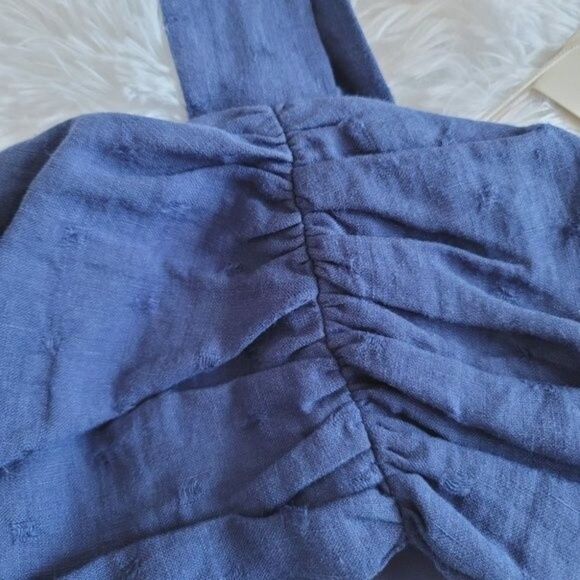 Tularosa Revolve Allie Cropped off shoulder crop top navy size small - Picture 3 of 14